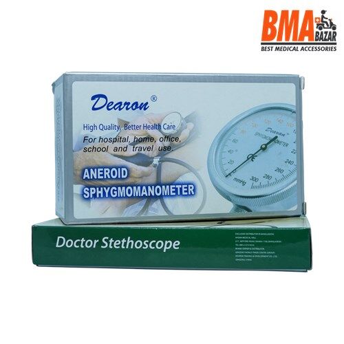 Dearon Analog Aneroid BP Machine Set With Free Stethoscope
