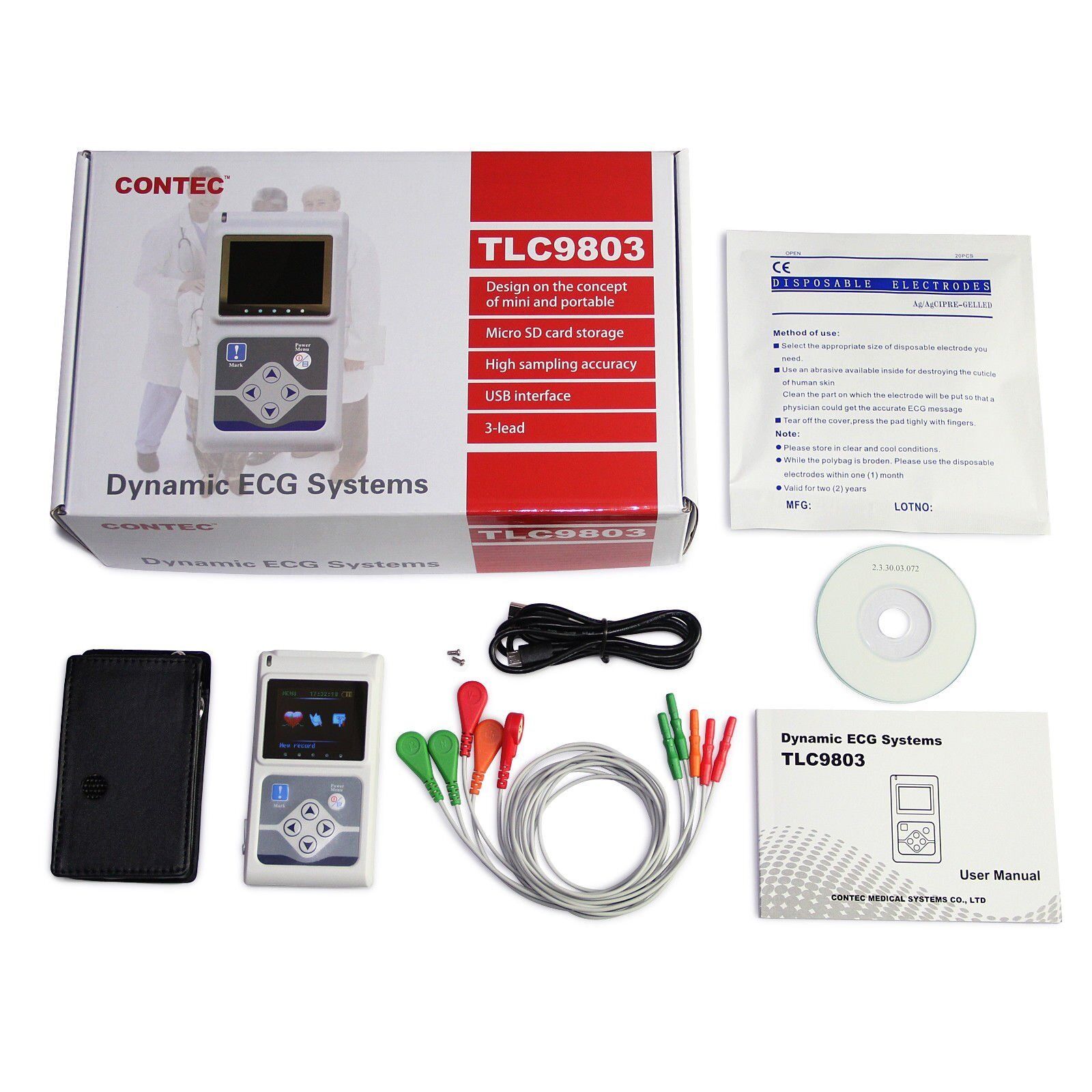 Holter Monitor 24 hours Dynamic ECG Recorder