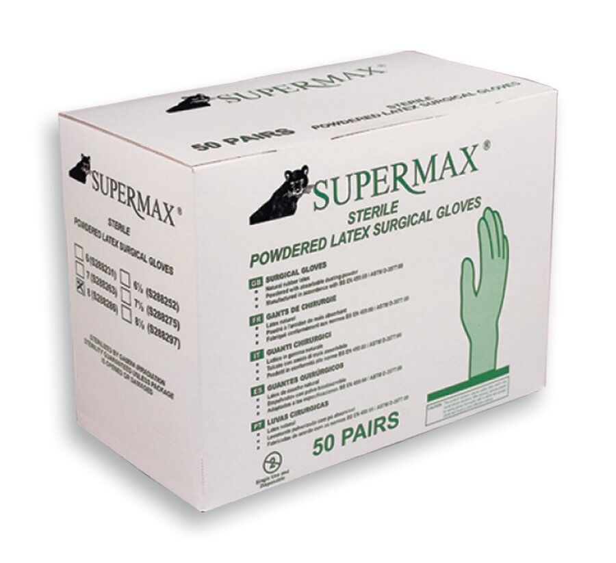 Latex Surgical Gloves 6" (SUPER MAX)