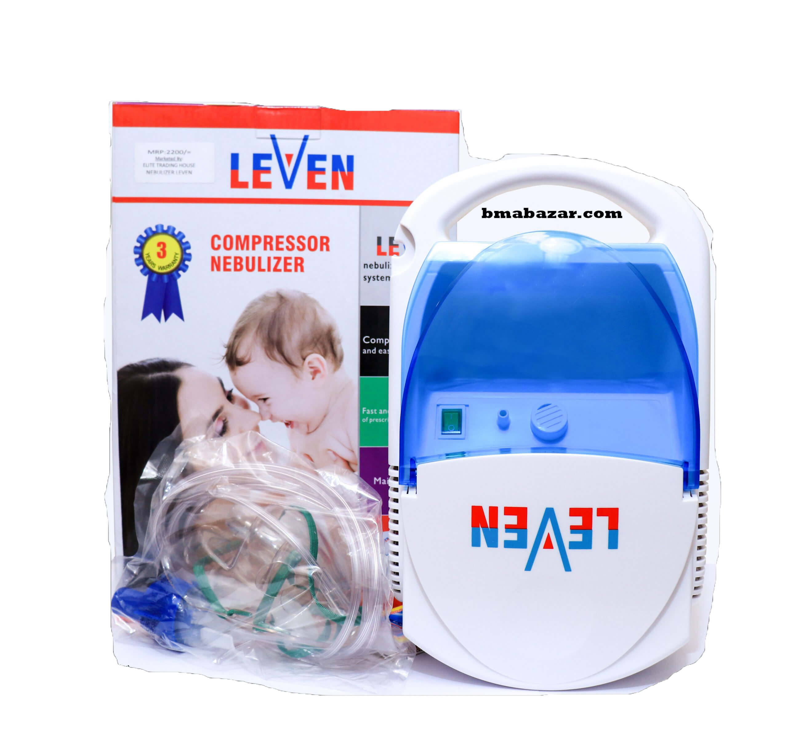 LEVEN Portable Compressor Nebulizar Machine for Child & Adults Nebulization