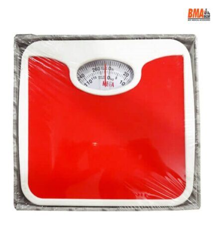 Mega 130 Kg Analog Personal Weight Scale, Red & Blue