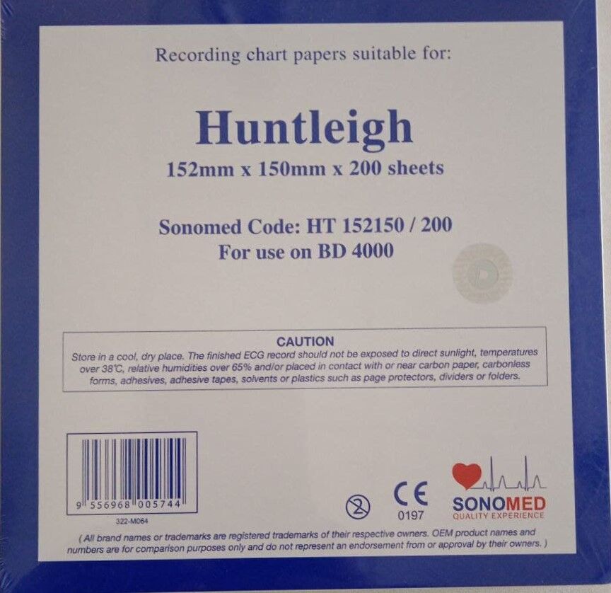 CTG Paper Huntleigh (152mm X150mm X200sh) CTG Paper Huntleigh (152mm X150mm X200sh)